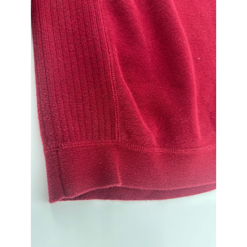 Eddie Bauer Mens Burgundy Red 100% Cotton Crewneck Sweater Size M Made in Japan - Picture 11 of 12